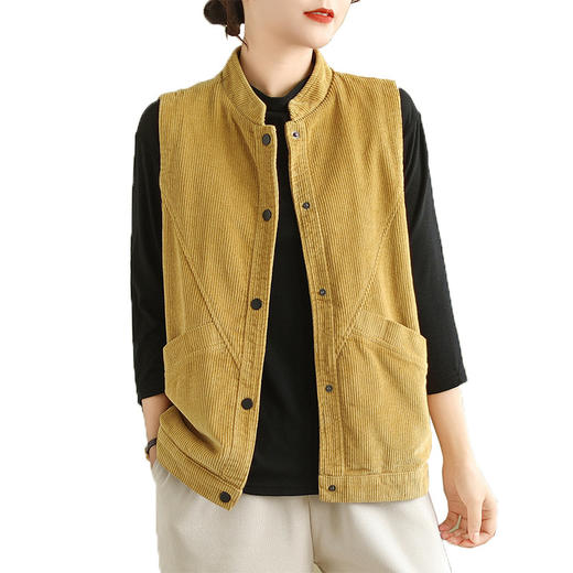 GYH 9508灯芯绒马甲外套大码休闲无袖马夹 商品图4