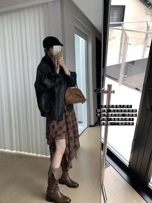 Read Nameless/跟皮衣绝配的棕色格子裙 2025/9/11 商品图11