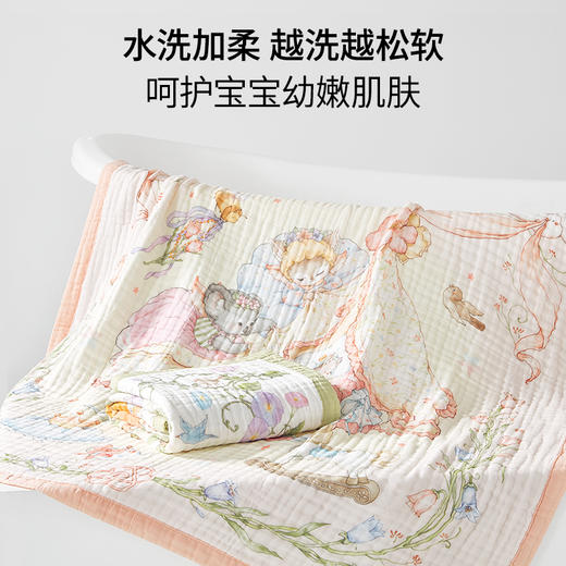 【云优选】BUBBLE TREE婴儿纯棉纱布浴巾新生儿包巾盖毯宝宝洗澡被子春夏秋冬毯子 商品图4