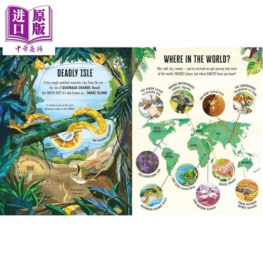 【中商原版】尤斯伯恩看里面揭秘系列 狂野地带 See Inside Wild Places 英文原版 儿童纸板书 翻页书 科普绘本读物 进口童书 商品图1