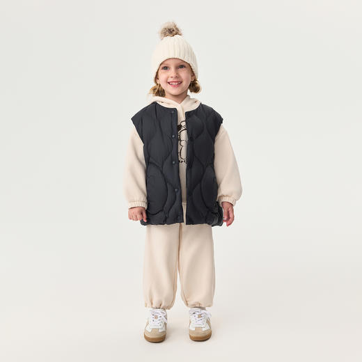 【无氟防泼水】马克珍妮女童云感超轻羽绒马甲2025年冬装新款551712 商品图2