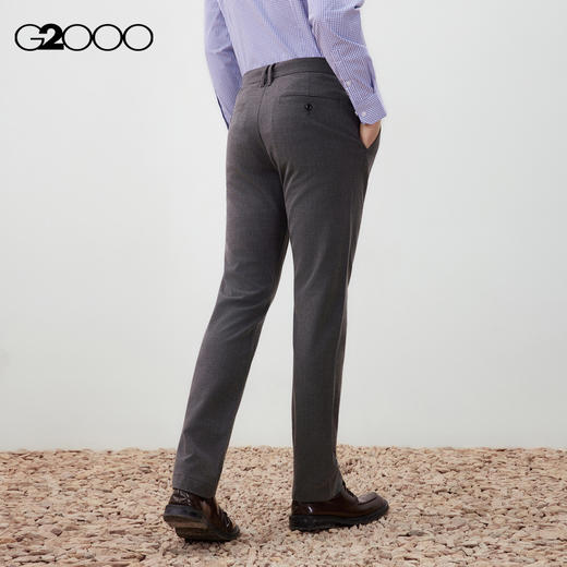 G2000男装FW25商场新款【舒适弹性】微毛绒感布料柔软长裤休闲裤56163977 商品图1