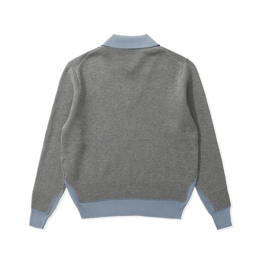 中性款羊毛假两件针织毛衣017 商品图1