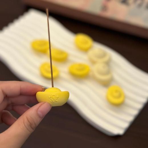 【敦煌迷你香插】敦煌小众元宝石膏香插线香 中式禅意香托室内 沉香檀香香炉配件创意家用香座 商品图0