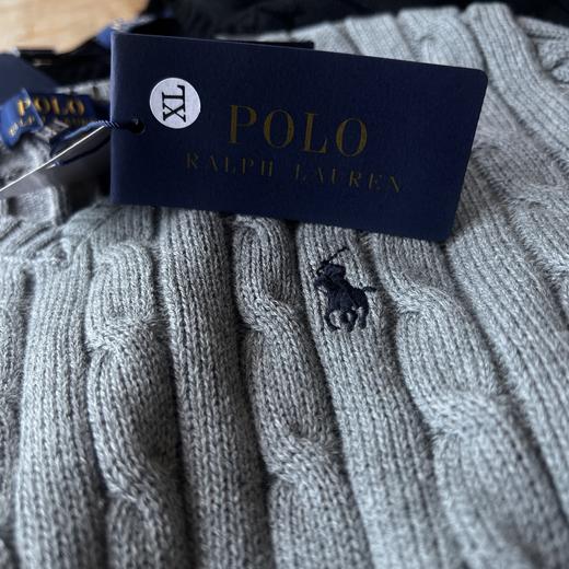 拉家纯色徽标嵌花V领针织长袖毛衣男女同款(波哥XL,蕾姐M) 商品图10