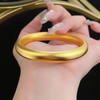 【限时克减150元】足金999.9 古法空心固口手镯油亮双面弧高鼓面素圈泥鳅背手镯（面宽约9.6-10mm）(ANWGFSZ01096-1))预售产品下单后不退款不退货不换货不补差价 商品缩略图2