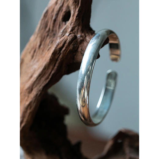 牧衣游 足银手镯开口复古简约精致 空青【不支持会员折】 商品图3