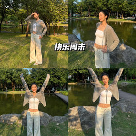 新品上身 | 短上衣与牛仔裤，简约搭配，时尚大方。