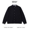 M053SDSA男士秋冬新款痞帅男装潮牌拼接假两件纽扣开衫针织衫百搭毛衣 商品缩略图1