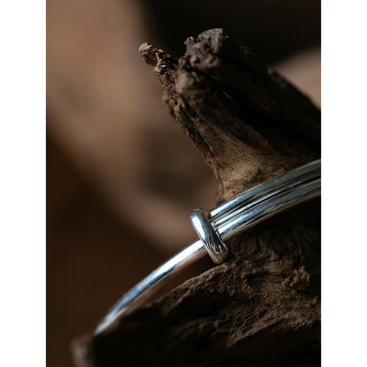 牧衣游 足银手镯可调节复古百搭精致手饰 时夜【不支持会员折】 商品图1