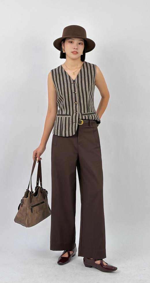 J55286#静谧亚麻老钱条纹马甲 商品图0