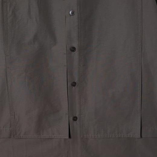 8168SDSA男士秋冬新款痞帅男装嘻哈纯色假两件纽扣长袖衬衫高街衬衣潮 商品图3