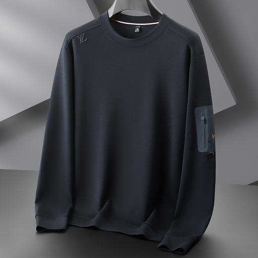 【DDP】大依优型大码男装新款圆领卫衣男士潮胖加肥加大码时尚休闲圆领长袖T恤打底衫 商品图1