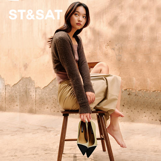 星期六法式小香风高跟单鞋SS33111196 商品图1