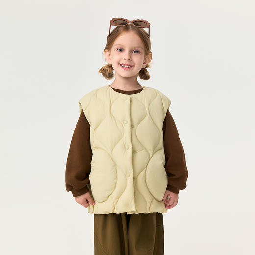 【无氟防泼水】马克珍妮女童云感超轻羽绒马甲2025年冬装新款551712 商品图1