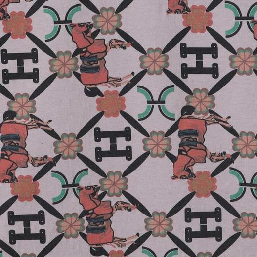 T4815SDSA男士秋冬新款痞帅男装潮牌满印字母花卉圆领长袖T恤时尚宽松 商品图3