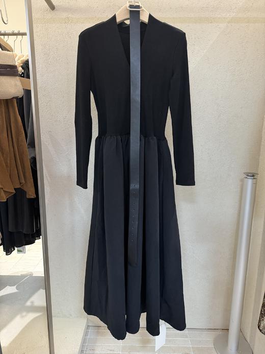 【门店同款】ENJOY秋季“光阴序语”V领系腰带拼接连衣裙 166194870 商品图0