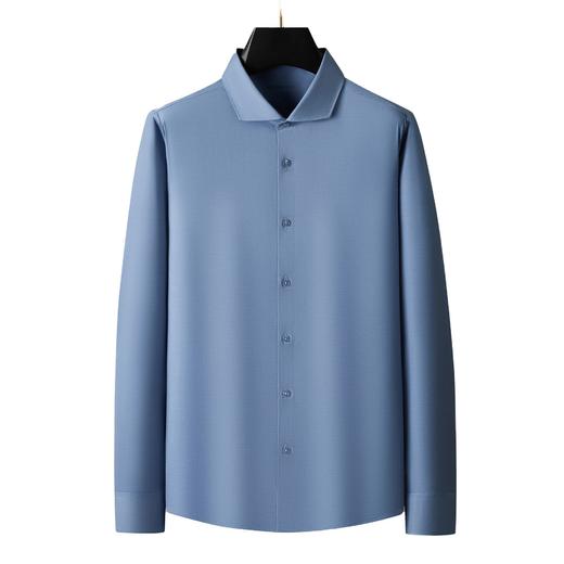 【DDP】大依优型大码男装长袖衬衫男士加肥加大码商务休闲方领莫代尔 商品图4
