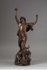 独角鹿西洋古董法国雕塑家Raoul Verlet创作Barbedienne铸造工坊签名出品人物主题青铜雕塑作品《俄耳甫斯的悲伤》 商品缩略图1