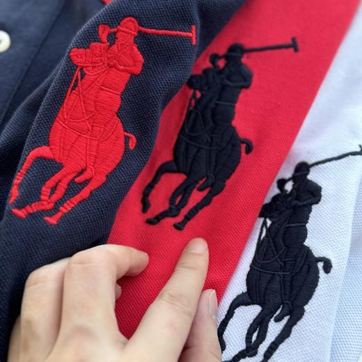 拉家大马标马球刺绣徽章透气网眼纯棉POLO衫 商品图7