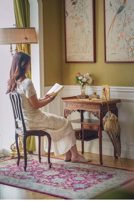 独角鹿西洋古董法国出品东方风格螺钿镶嵌多层古董桌子 商品图1