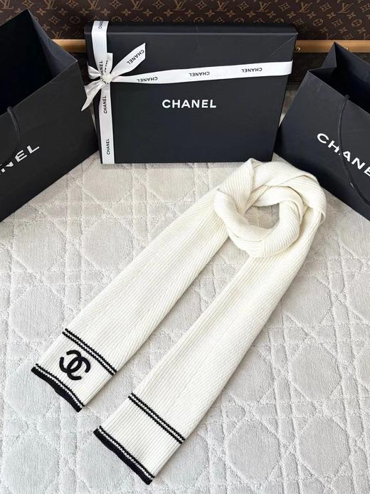 TY412-Chanel 香奈儿 条纹撞色字母刺绣围巾（PG*MM）9.10直播款 商品图1