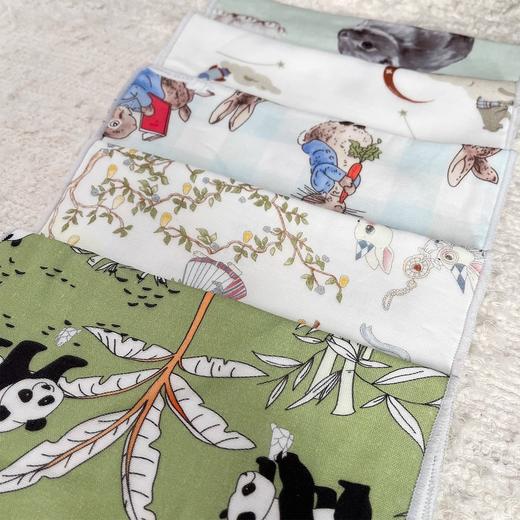 【云优选】BabyStormi 儿童隔汗巾（5条装）竹棉纱布宝宝吸汗巾婴幼儿垫背巾防汗（花色无货会及时联系,敬请谅解） 商品图2