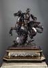 独角鹿西洋古董法国出品雕塑家Antoine Coysevox设计布勒镶嵌底座装饰青铜雕塑作品一对《骑飞马的荣誉女神与墨丘利》 商品缩略图0