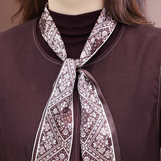 QYMXQD-54C2507-2025年春秋季新款时尚马甲套装女士中长款长袖连衣裙两件套 商品图3