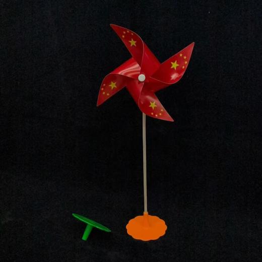 秒杀10个【国庆快乐！五星风车装饰】国庆元旦氛围桌面摆件，学校运动会活动道具装饰玩具五星红旗可站立课桌风车。rb 商品图5