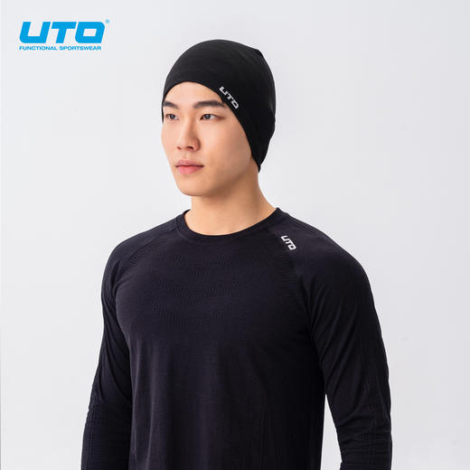 UTO/悠途时尚冷帽柔软防风毛线帽保暖针织帽透气无檐速干运动帽 商品图4