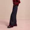 三彩2025冬季新款一体绒磨毛牛仔裤休闲裤长裤宽松阔腿裤弯刀裤M 商品缩略图2