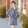 时尚洋气小香风格子外套+半身裙两件套装HR-YJLY8612 商品缩略图2