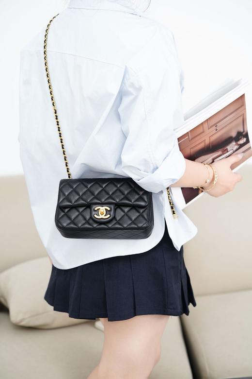 香奈儿 25B 双𝐂链条𝐂𝐅 大𝐦𝐢𝐧𝐢 黑色 𝟐𝟓𝐁系列大爆款🎉（LZ） 商品图4