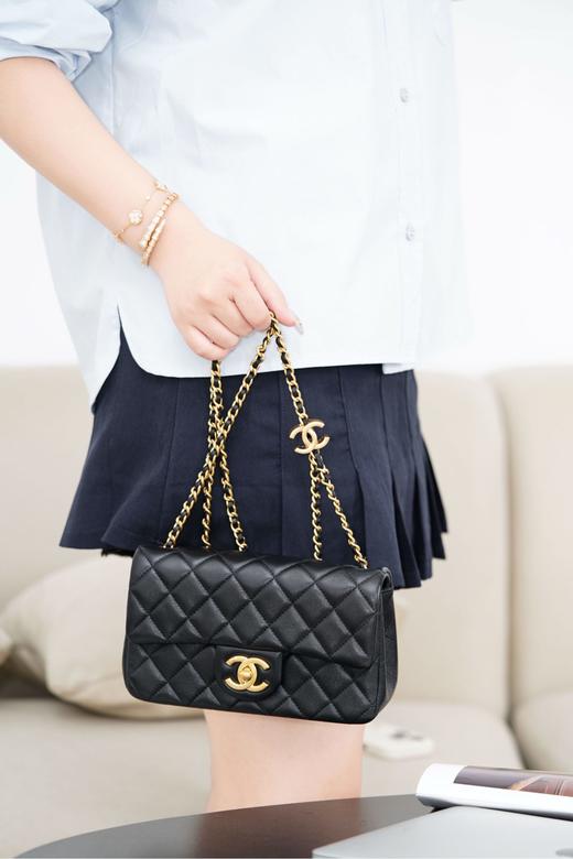 香奈儿 25B 双𝐂链条𝐂𝐅 大𝐦𝐢𝐧𝐢 黑色 𝟐𝟓𝐁系列大爆款🎉（LZ） 商品图5