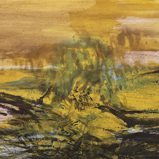 【已售】独角鹿西洋古董法国巴黎Lacourière & Frélaut出版赵无极亲签限量彩色凹版蚀刻版画 商品图4