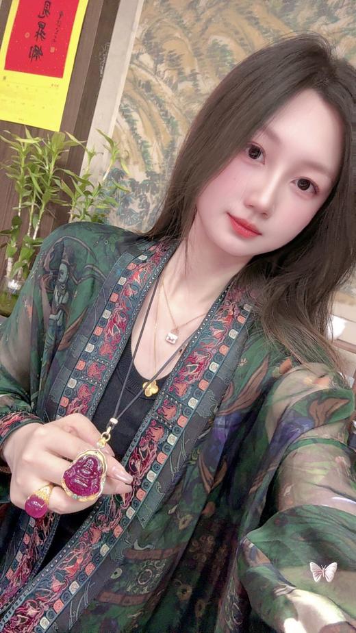 碧玺佛公吊坠项链 商品图4