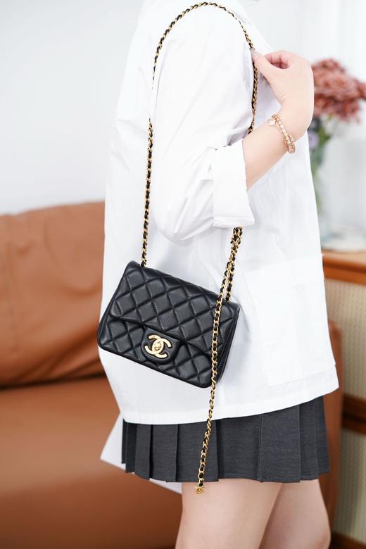 𝐂𝐡𝐚𝐧𝐞𝐥 𝟐𝟓𝐁 双𝐂链条方胖子 黑色小号 𝟐𝟓𝐁系列大爆款（LZ） 商品图1