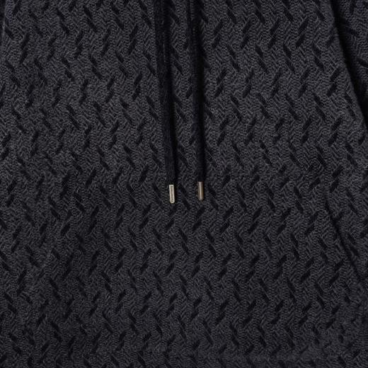 WY1150SDSA男士秋冬新款痞帅男装设计师撞色暗纹提花抽绳连帽卫衣高级感 商品图3