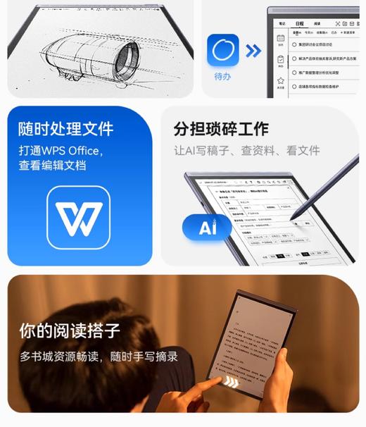 科大讯飞智能办公本 Air2Pro笔记本会议记录记事本讯飞电子书手写墨水水墨屏平板电纸书阅读阅览器 商品图3