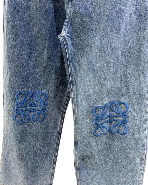 中性款刺绣做旧牛仔裤长裤014 商品图2