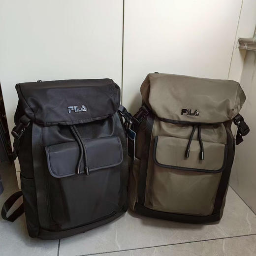 新款原单正品斐乐Fila休闲双肩背包抽绳包 多口袋电脑背包  大容量出行包 出差旅行包 商品图0