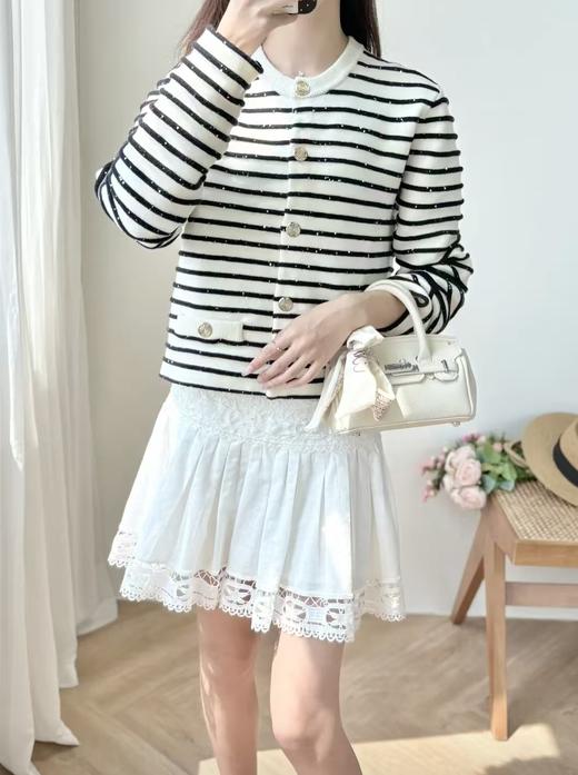 TY424-MAJE条纹珠片羊毛针织外套 (QQ) 9.10直播款 商品图1