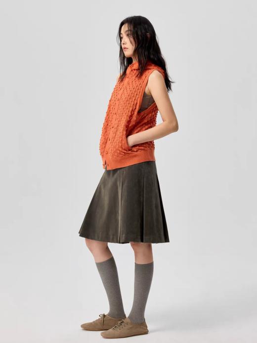 Simple Project/M25174/ “菠萝”针织连帽马甲 商品图4