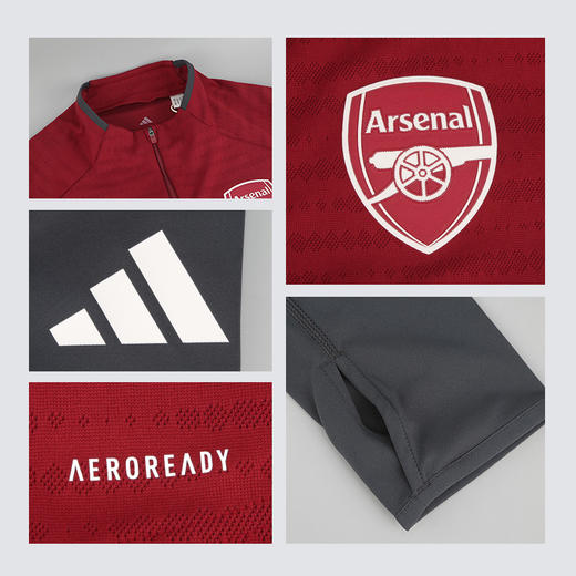 小李子ADIDAS阿迪达斯阿森纳球员版半拉链长袖训练服成人男JI9566 商品图3