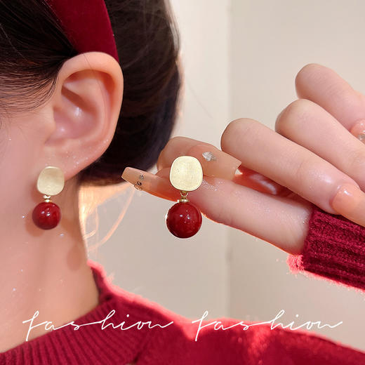 【YW】无忧购39元5件安可拉红高级感耳钉耳环合集（截单后3-5天发货) 商品图14