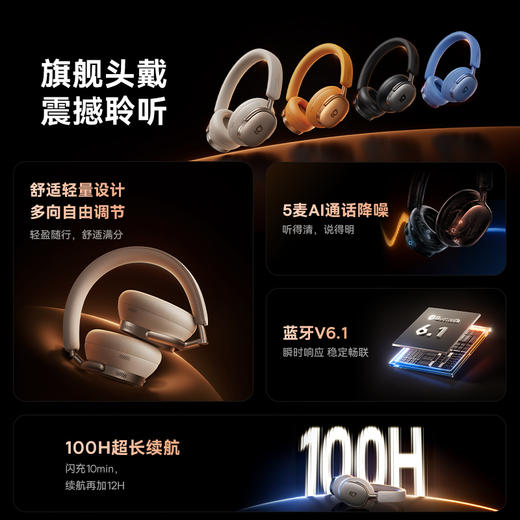 倍思 Inspire系列 XH1 头戴式降噪蓝牙耳机 商品图6