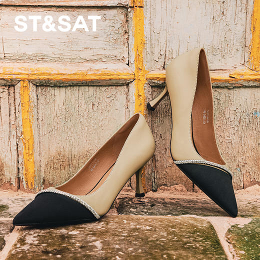星期六法式小香风高跟单鞋SS33111196 商品图3