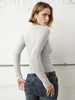 TR她热 灰调序曲 灰色交叉褶皱设计叠穿修身显瘦上衣打底衫 商品缩略图2
