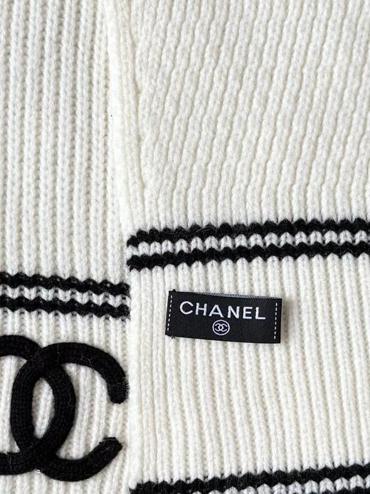 TY412-Chanel 香奈儿 条纹撞色字母刺绣围巾（PG*MM）9.10直播款 商品图5